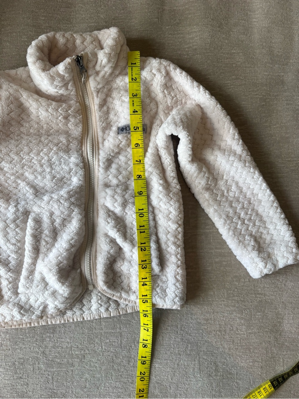 Columbia Girls XXS Cream Sherpa Fleece Full Zip Jacket Cozy Teddy - Picture 6 of 6
